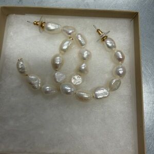 Elegant White Pearl Earrings